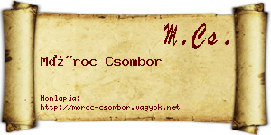 Móroc Csombor névjegykártya